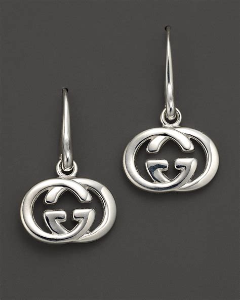 gucci silver britt earrings|Gucci britt silver drop earrings.